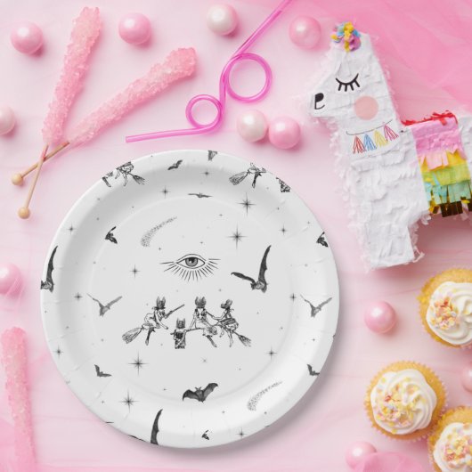 Bat Witches Papieren Bordje (Feest)