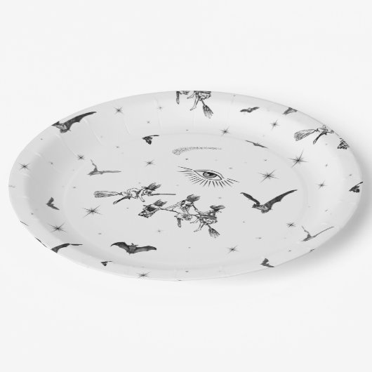 Bat Witches Papieren Bordje (Gekanteld)