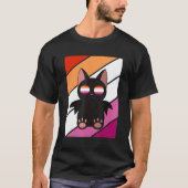 Bat With Pride Lesbian Flag LGBTQ Proud Ally Pride T-shirt (Voorkant)