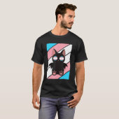 Bat With Pride Transgender Flag LGBTQ Proud Ally P T-shirt (Voorkant volledig)