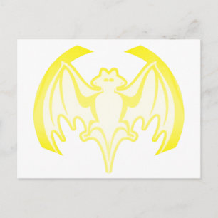 Bat Yellow In Het MUSEUM Zazzle Gifts Briefkaart