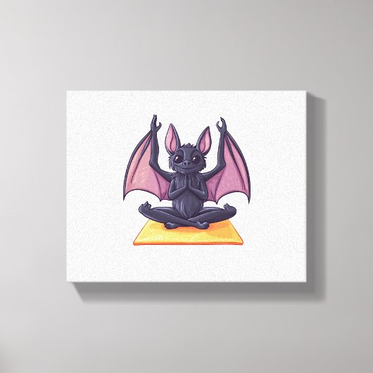 Bat Yoga Flow Canvas Afdruk (Voorkant)