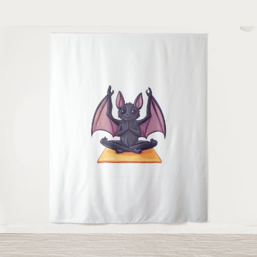 Bat Yoga Flow Wandkleed (Voorkant)