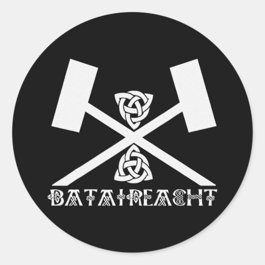 Bataireacht Irish Stick Fighting Ireland Martial Ronde Sticker (Voorkant)