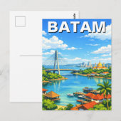 Batam Indonesia Travel Briefkaart (Voorkant / Achterkant)