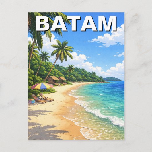 Batam Indonesia Travel Briefkaart (Voorkant)