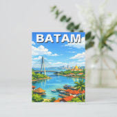 Batam Indonesië Reizen Briefkaart (Staand voorkant)