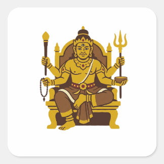 Batara Guru Vierkante Sticker