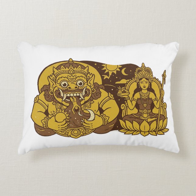 Batara Kala & Dewi Sri Accent Kussen (Voorkant)