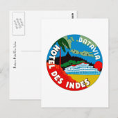 Batavia Hotel Des Indies Briefkaart (Voorkant / Achterkant)