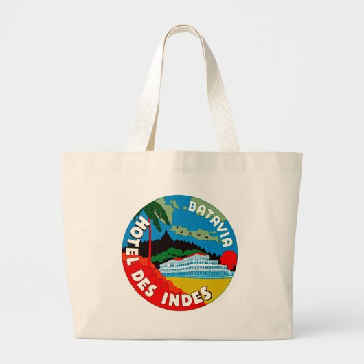 Batavia Hotel Des Indies Grote Tote Bag (Voorkant)