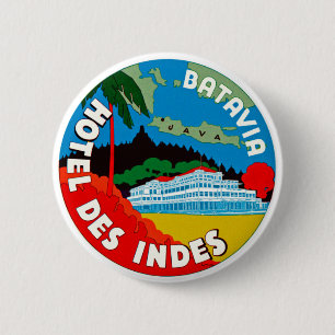 Batavia Hotel Des Indies Ronde Button 5,7 Cm