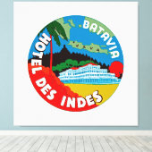 Batavia Hotel Des Indies - XL Canvas Afdruk (Insitu (Houten vloer))