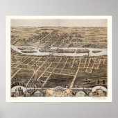Batavia, IL Panorama Map - 1869 Poster (Voorkant)