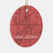 BATAVIA ILLINOIS 1871 KAART U KLEURKAART KERAMISCH ORNAMENT (Rechts)