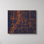 BATAVIA ILLINOIS 1871 MAP FOX RIVER VALLEY CANVAS AFDRUK (Voorkant)