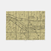 BATAVIA ILLINOIS 1871 MAP FOX RIVER VALLEY FLEECE DEKEN (Voorkant (Horizontaal))