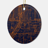 BATAVIA ILLINOIS 1871 MAP FOX RIVER VALLEY KERAMISCH ORNAMENT (Links)