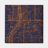 BATAVIA ILLINOIS 1871 MAP FOX RIVER VALLEY MAGNEET (Voorkant)