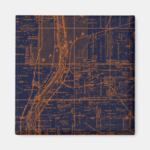 BATAVIA ILLINOIS 1871 MAP FOX RIVER VALLEY MAGNEET