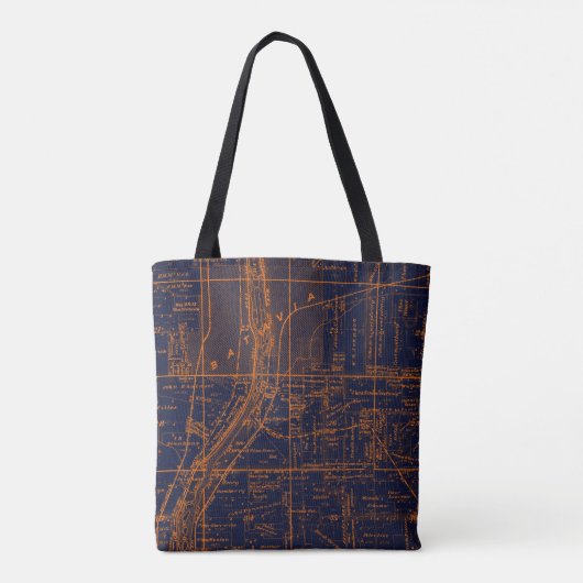 BATAVIA ILLINOIS 1871 MAP FOX RIVER VALLEY TOTE BAG (Achterkant)