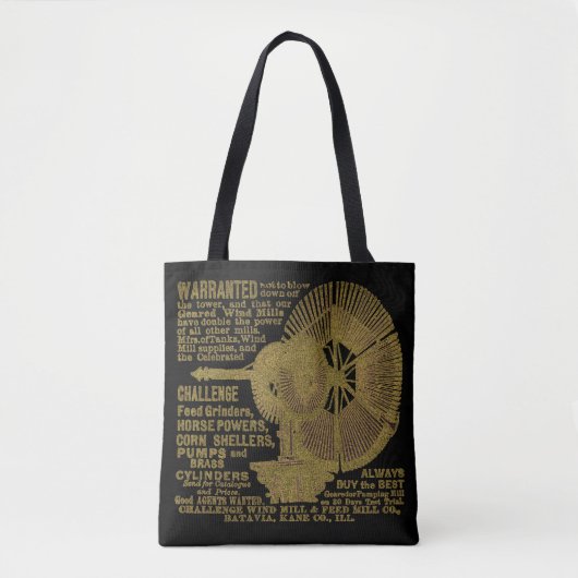 Batavia Illinois Challenger Windmill 1889 Tote Bag (Voorkant)