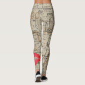 Batavia Illinois Plat Map 1870 Fox River Valley Leggings (Achterkant)