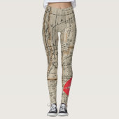 Batavia Illinois Plat Map 1870 Fox River Valley Leggings (Voorkant)