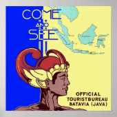 Batavia Java Jakarta Indonesië Reis Poster (Voorkant)