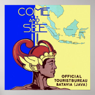 Batavia Java Jakarta Indonesië Reis Poster