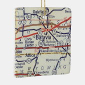 Batavia NY Map Keramisch Ornament (Rechts)