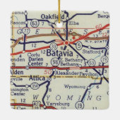 Batavia NY  Map Keramisch Ornament (Achterkant)