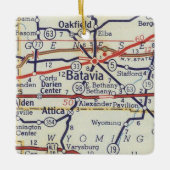 Batavia NY Map Keramisch Ornament (Voorkant)