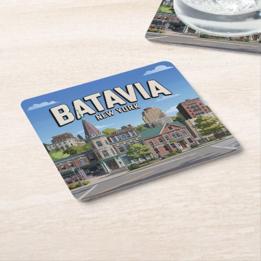 Batavia NY Onderzetter Set (Schuin)