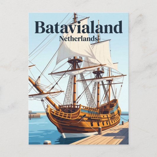 Batavialand Nederland Briefkaart (Voorkant)