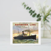 Batavier Line - Vintage Travel Briefkaart (Staand voorkant)