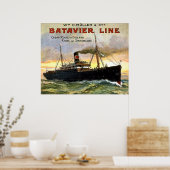 Batavier Line - Vintage Travel Poster (Keuken)