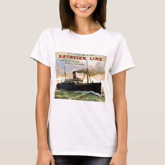 Batavier Line Vintage Travel T-shirt (Voorkant)