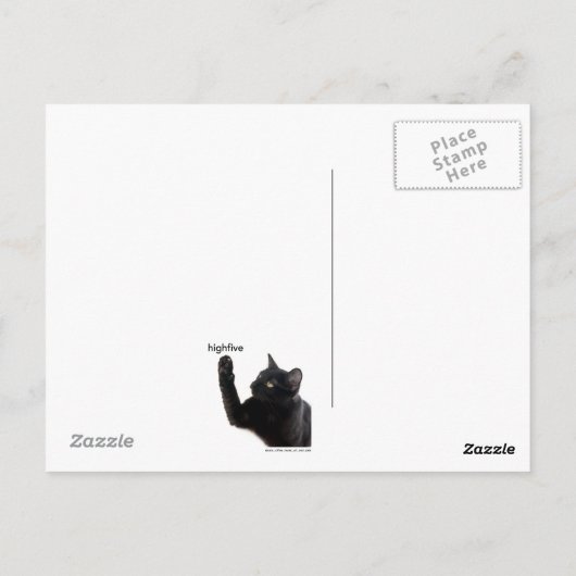 Batcat: Bow voor me Briefkaart (Achterkant)