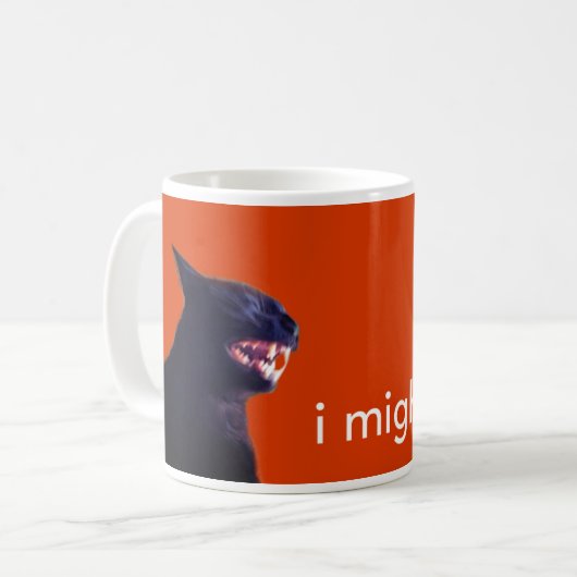 Batcat: Ik zou kunnen bijten (Mok) Koffiemok (Voorkant links)