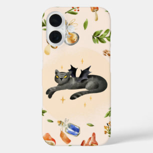 Batcat Magic - Schattigee Witchy Halloween iPhone 16 Hoesje