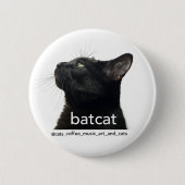 Batcat pin! ronde button 5,7 cm (Voorkant)