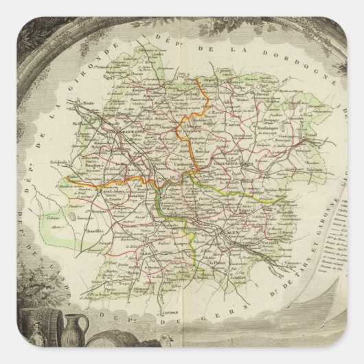 Batch en Garonne Vierkante Sticker (Voorkant)