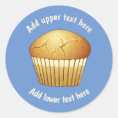 Batch Muffins - Voeg 2 regels aangepaste tekst toe Ronde Sticker (Voorkant)