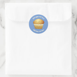 Batch Muffins - Voeg 2 regels aangepaste tekst toe Ronde Sticker