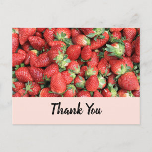 Batch of Red Juicy Strawberries Hartelijk dank Briefkaart