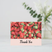 Batch of Red Juicy Strawberries Hartelijk dank Briefkaart (Staand voorkant)
