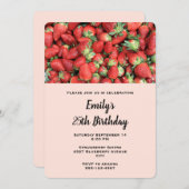 Batch van Aardbeien van de Rode Juicy Birthday Kaart (Voorkant / Achterkant)