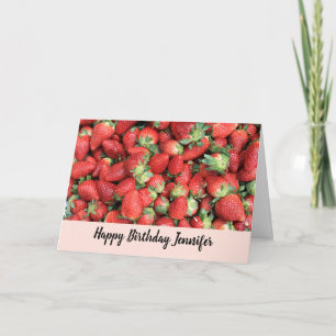 Batch van Aardbeien van de Rode Juicy Birthday Kaart