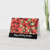 Batch van Aardbeien van de Rode Juicy Birthday Kaart (Voorkant)